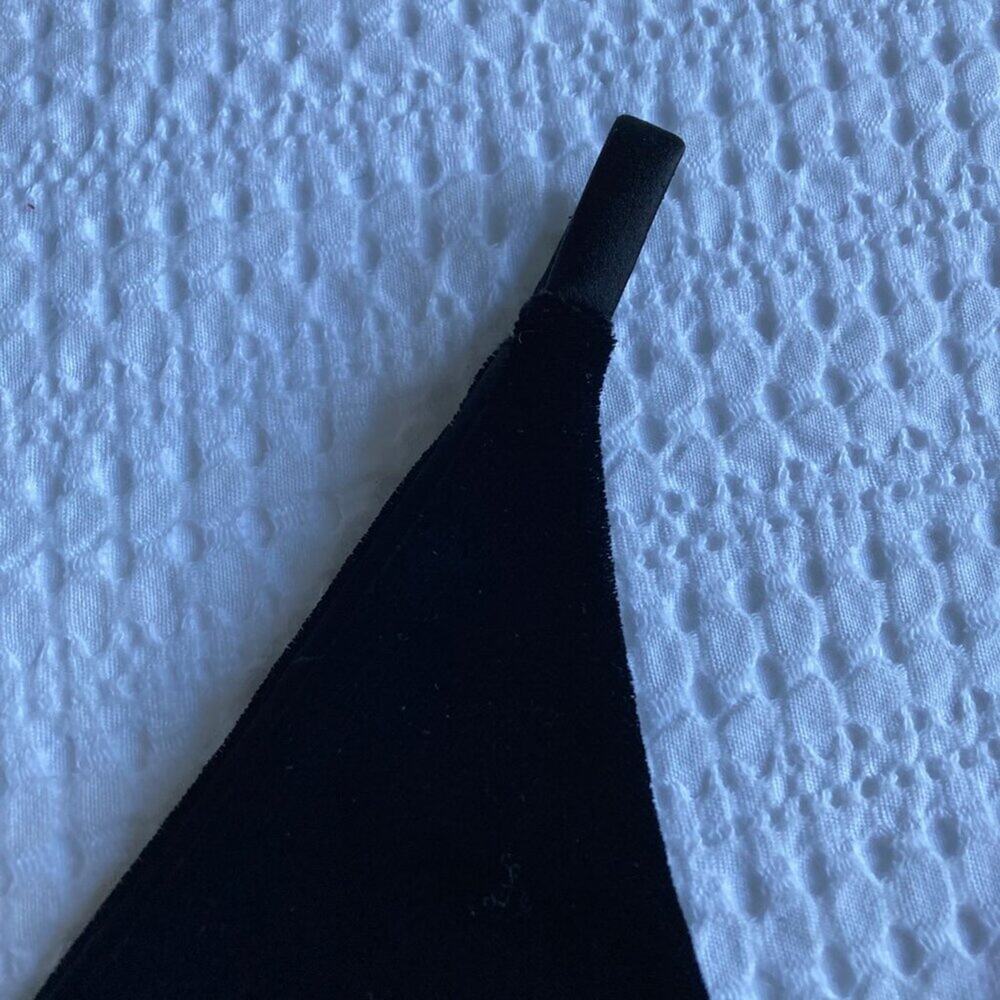 NWT (flawed) Banana Republic Black Velvet Cropped‎ Sleeveless Jumpsuit Sz 14 - Picture 9 of 12